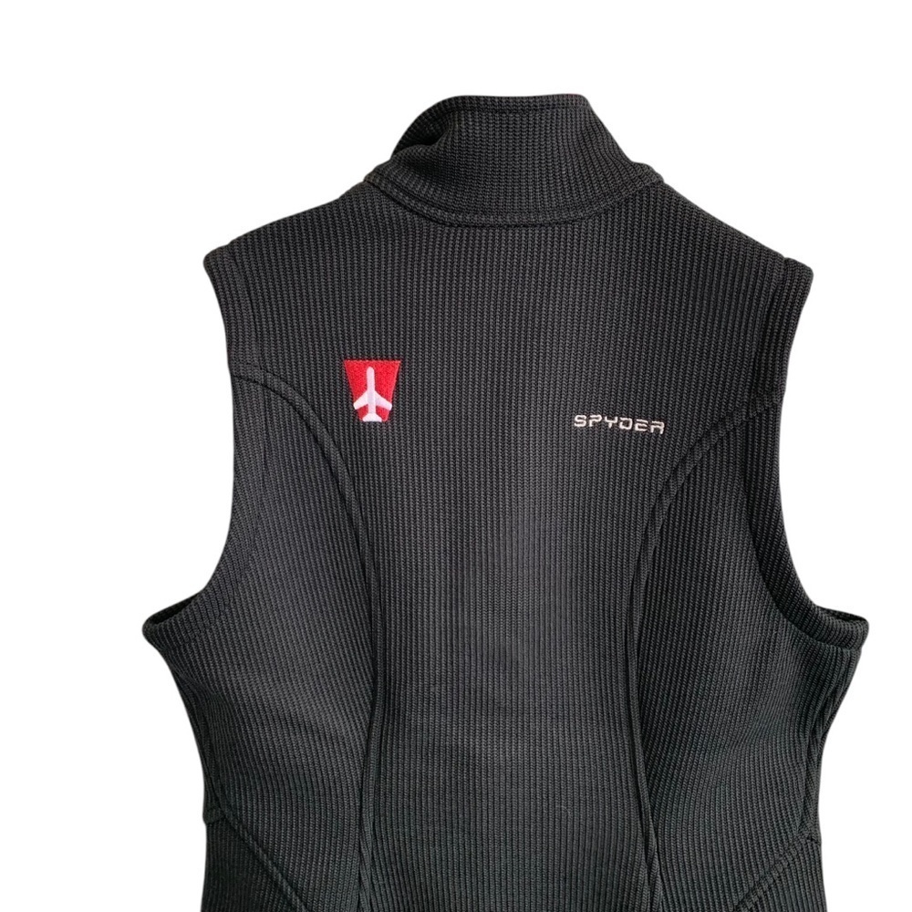 New Spyder Black Vest Jacket Stryke Endure Mid Weight Size Small Black - Picture 3 of 4